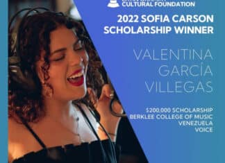 Venezolana es galardonada con Beca Prodigio «Sofía Carson» para estudiar música en Berklee College