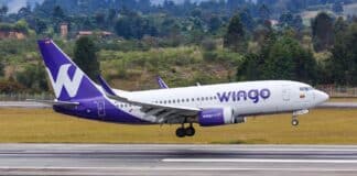 Wingo Boeing 737-700 aircraft Medellin Rionegro Airport in Colombia