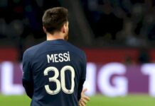 Lionel Messi PSG espalda