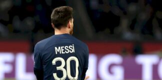 Lionel Messi PSG espalda