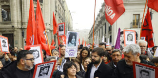 Manifestación por el 50 aniversario del golpe de Estado en Chile
