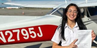 Joven venezolana Stefany Belandria se convirtió en la piloto más joven de Latinoamérica