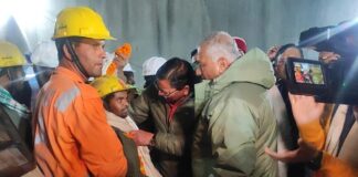 First workers trapped in tunnnel freed India