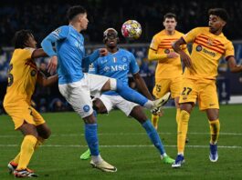 UEFA Champions League Round of 16, 1st leg - Napoli vs Barcelona