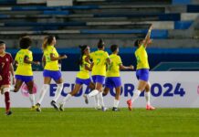Vinotinto femenina sub 20 Brasil