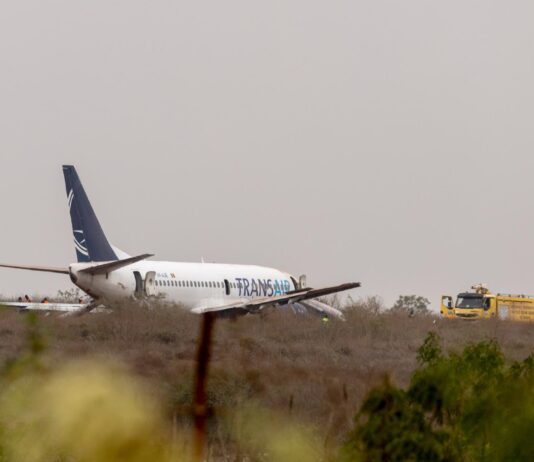 Plane skids off runway at Blaise Diagne International Airport in Dakar